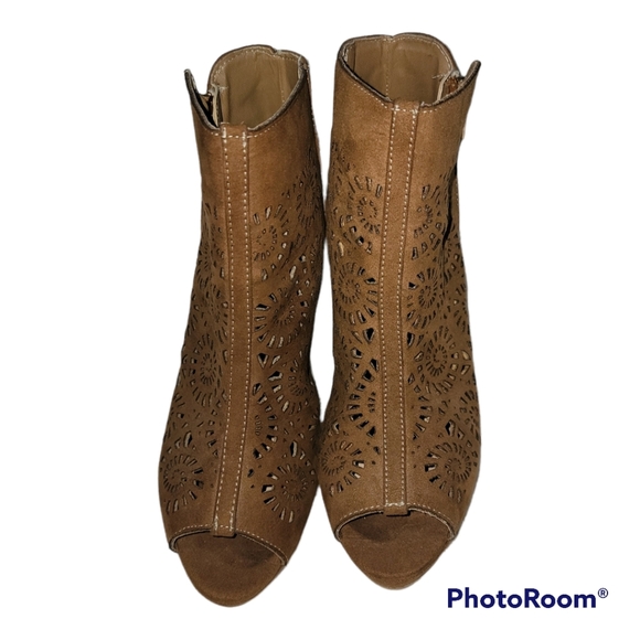 Suede Platforms Ankle Boots 4" heel - Picture 2 of 12